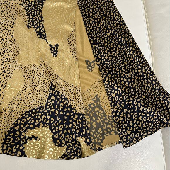 RIXO London Leopard Print Silk Slip Skirt - Picture 7 of 16